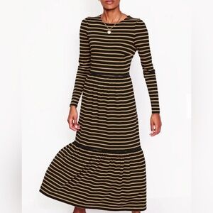 Boden Striped Knit Midi Dress